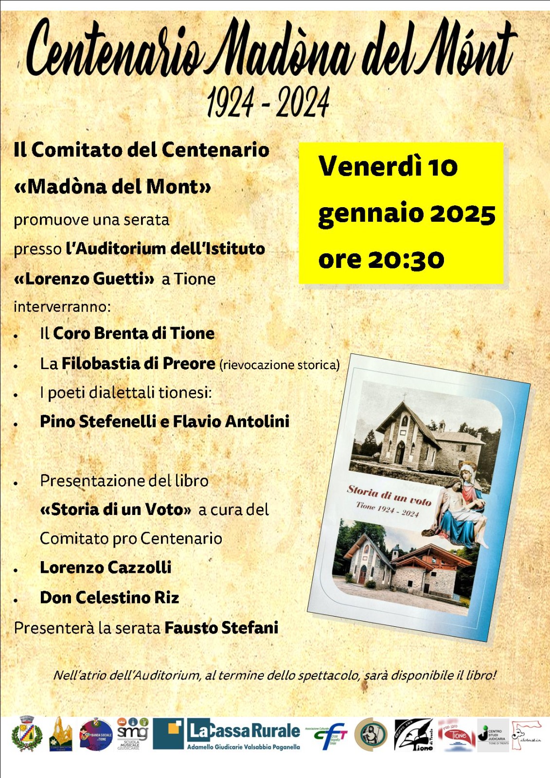 locandina centenario Madona del Mont